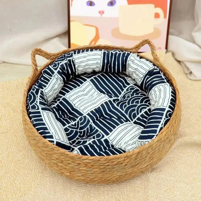 Panier en osier pour chat - Griffe d'Amour