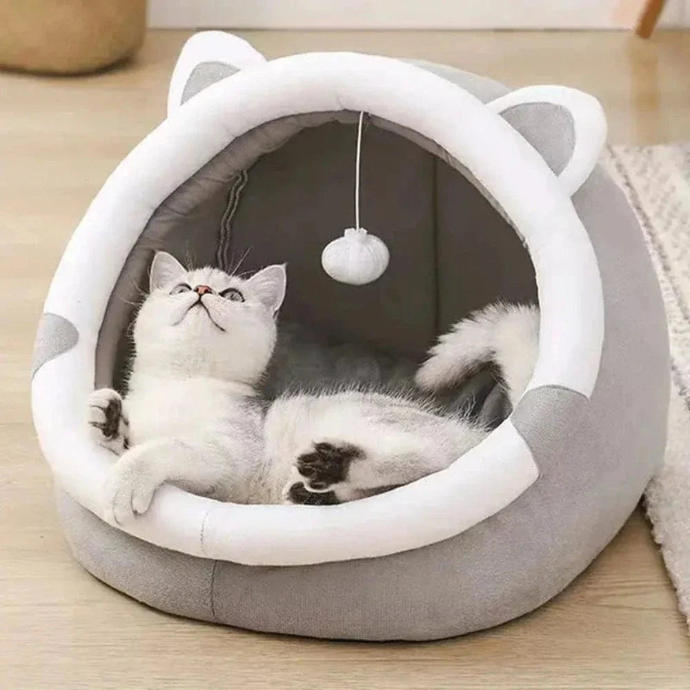 Panier fermé pour chat - Refuge calme et cosy
