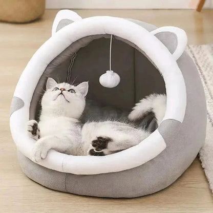 Panier fermé pour chat - Refuge calme et cosy