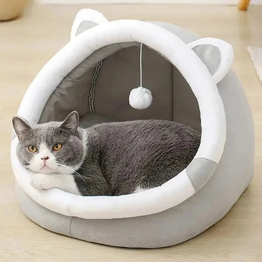 Panier fermé pour chat - Refuge calme et cosy