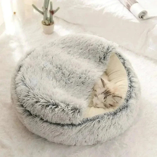 Panier rond pour chat - Peluche douce