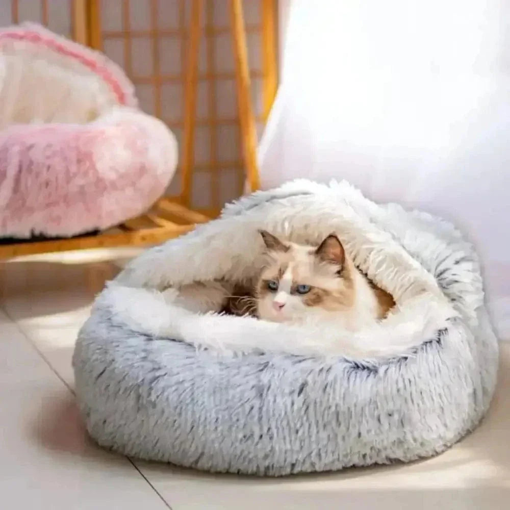 Panier rond pour chat - Peluche douce