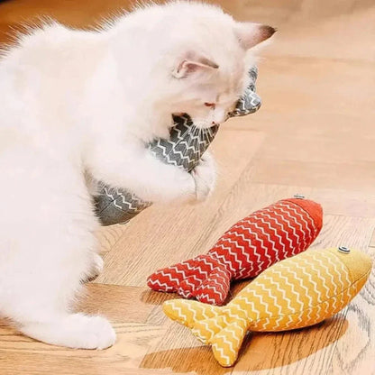 Peluche poisson herbe à chat - Cataire apaisant