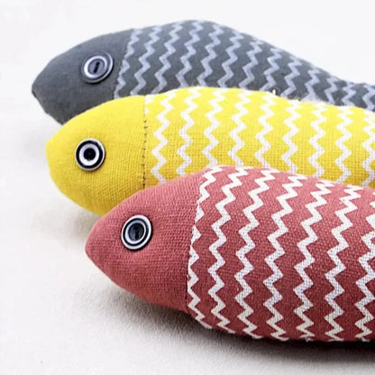 Peluche poisson herbe à chat - Cataire apaisant