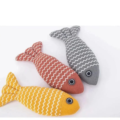 Peluche poisson herbe à chat - Cataire apaisant