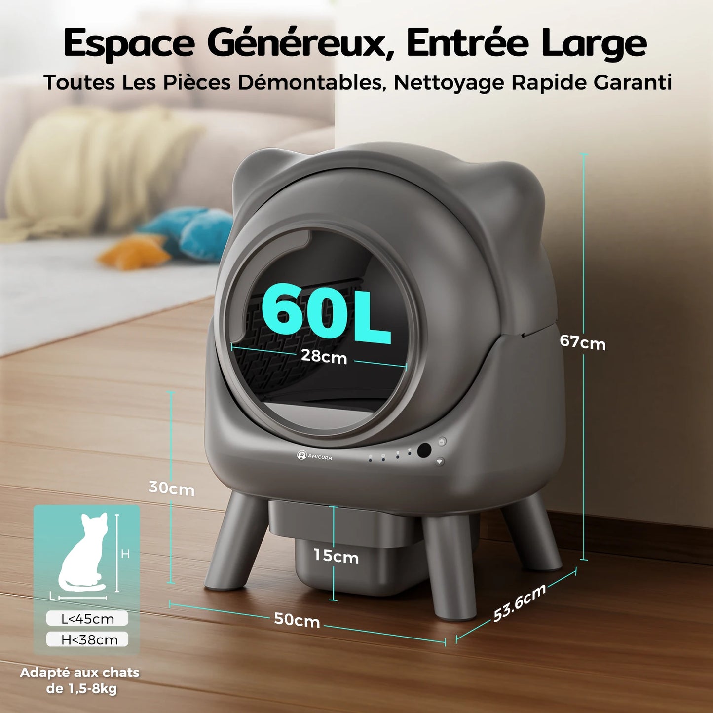 CuraPaw – La litière automatique pour chat autonettoyante et connectée