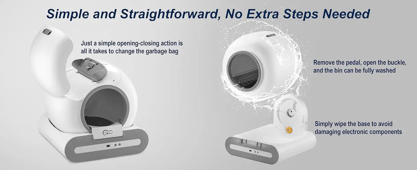 Puricat Ti+ - Litière auto-nettoyante compatible grands chats