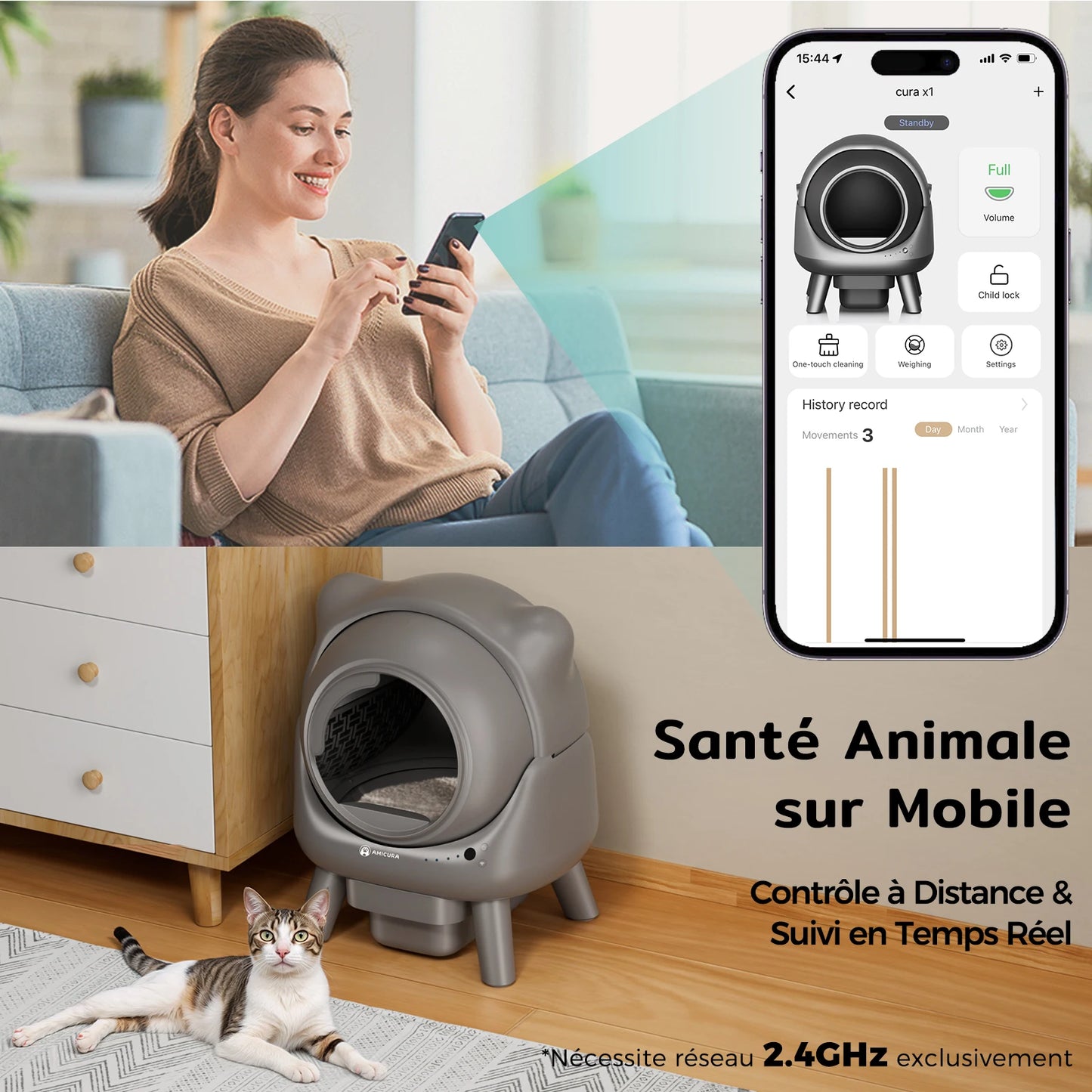 CuraPaw – La litière automatique pour chat autonettoyante et connectée