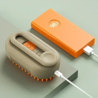 Brosse à vapeur 3 en 1 - Démêle, nettoie et masse