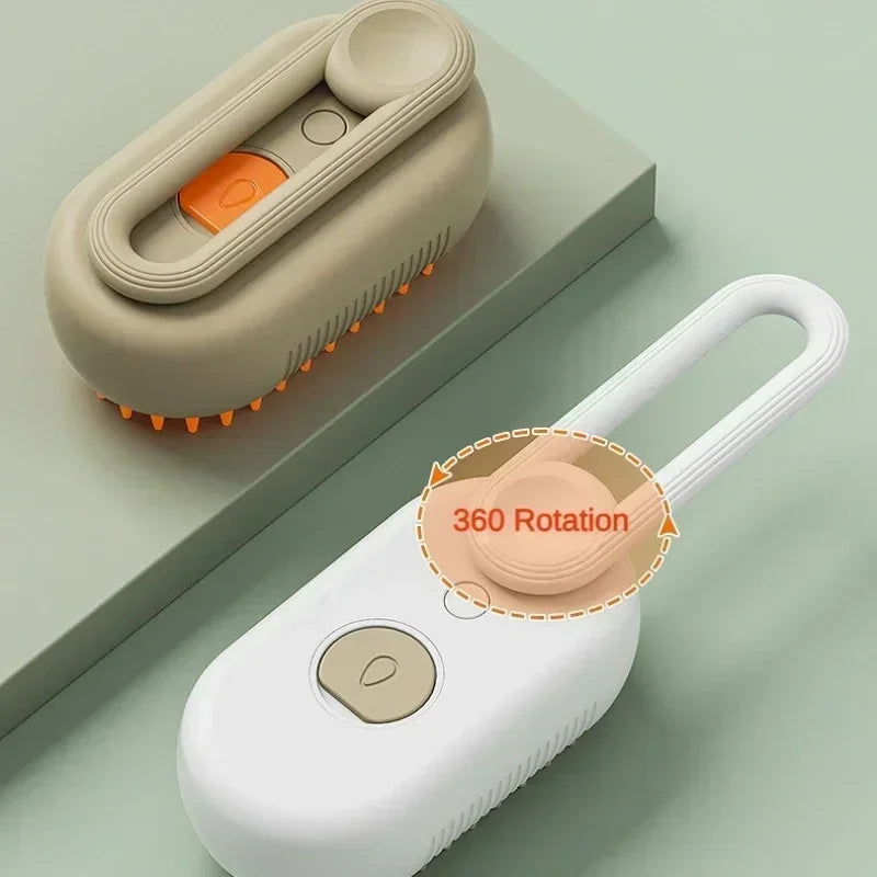 Brosse à vapeur 3 en 1 - Démêle, nettoie et masse