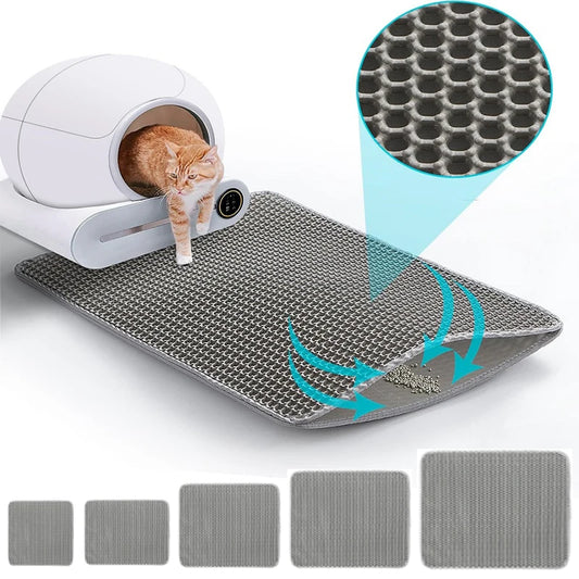 Tapis de litière pour chat - Facile à nettoyer