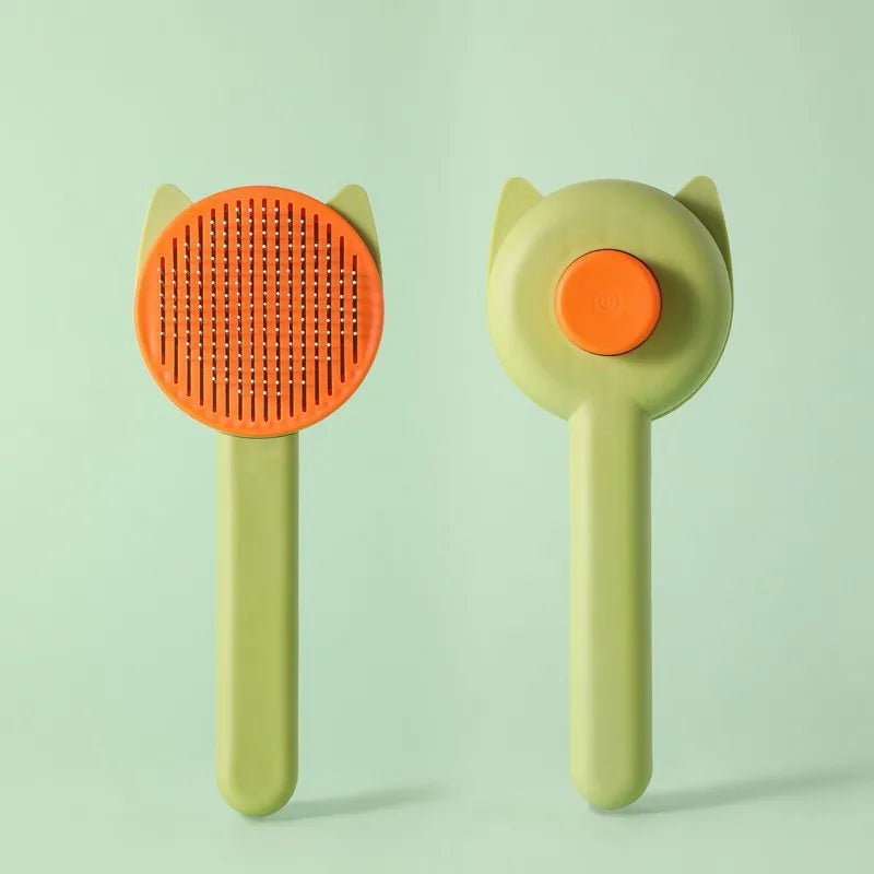 Brosse Autonettoyante en 1 clic pour chat et chien