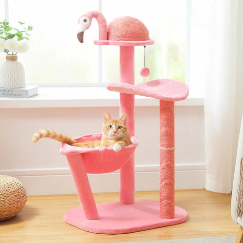 Arbre à chat flamant rose - Style & confort | PawPink