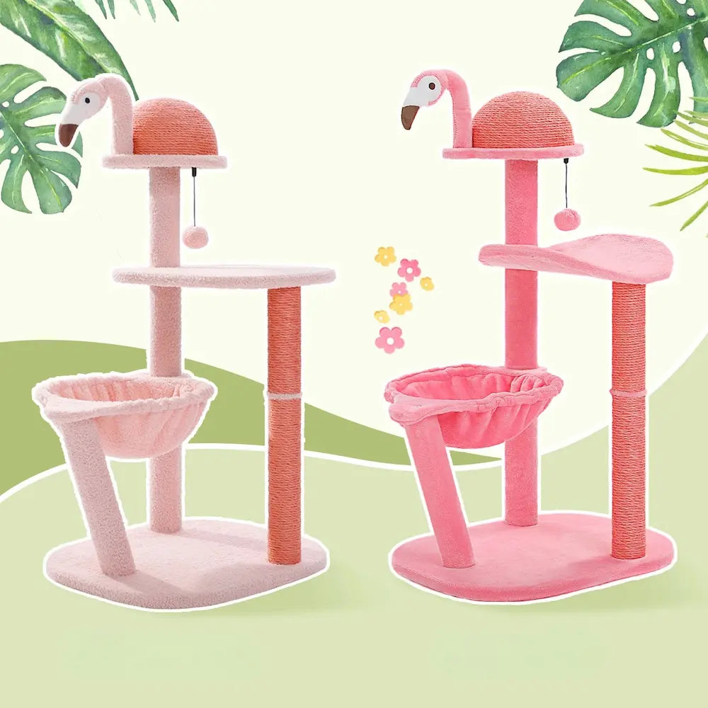 Arbre à chat flamant rose - Style & confort | PawPink