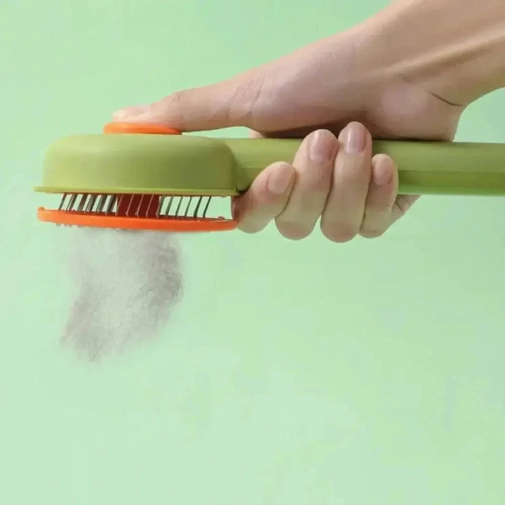 Brosse Autonettoyante en 1 clic pour chat et chien