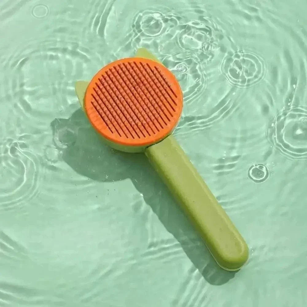 Brosse Autonettoyante en 1 clic pour chat et chien