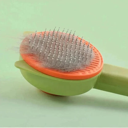 Brosse Autonettoyante en 1 clic pour chat et chien