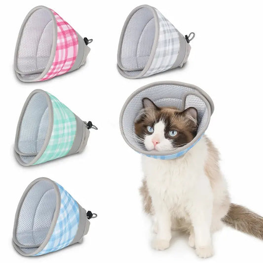 Collerette post-opératoire chat - Anti-léchage doux