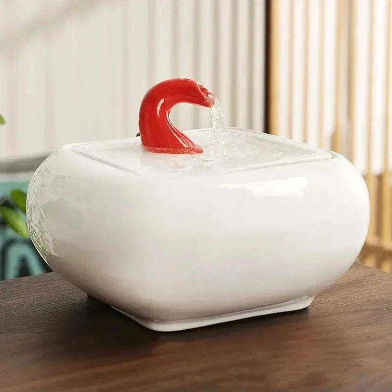 Fontaine à eau chat céramique sans filtre - Éco et zen Griffe d'Amour