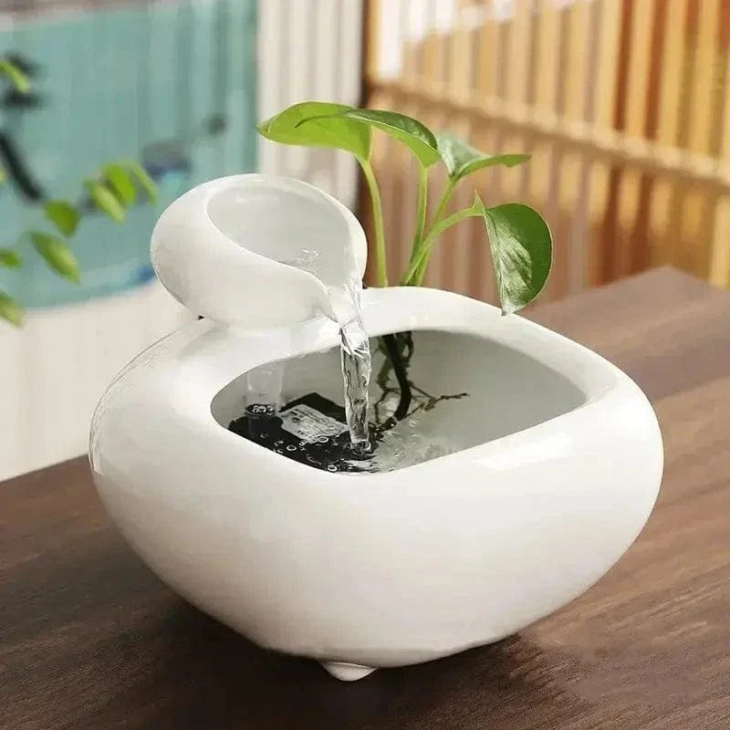 Fontaine à eau chat céramique sans filtre - Éco et zen Griffe d'Amour