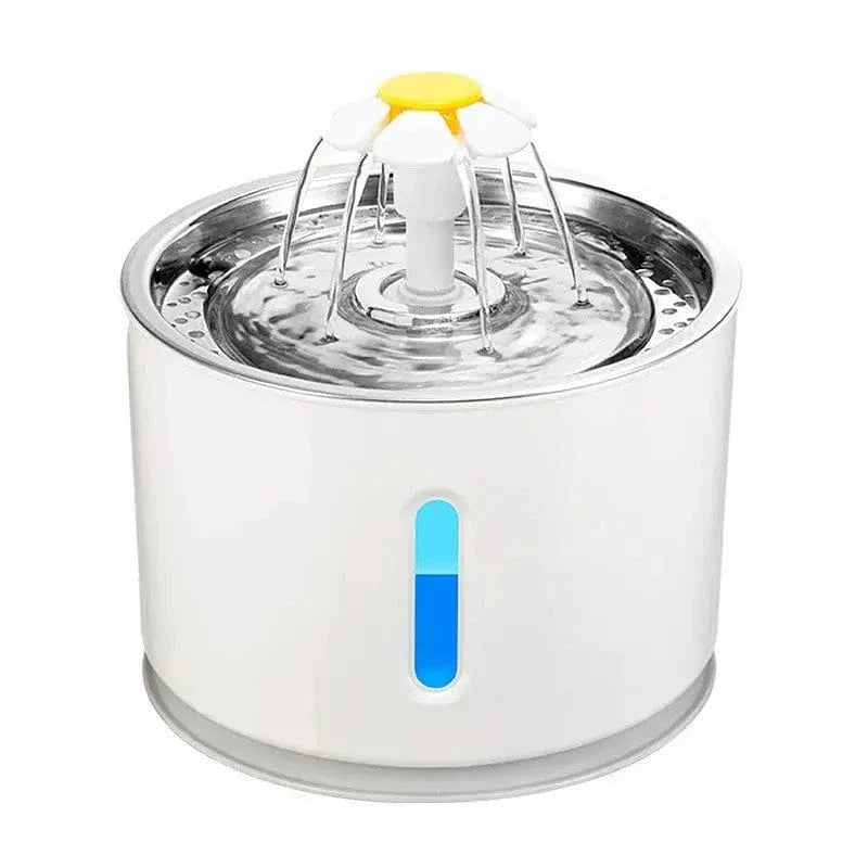 Fontaine à eau pour chat acier inoxydable - Eau fraîche Griffe d'Amour