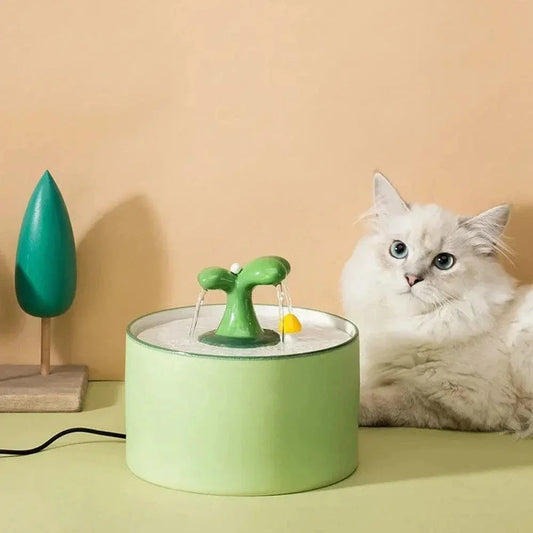 Fontaine à eau pour chat ultra silencieuse céramique