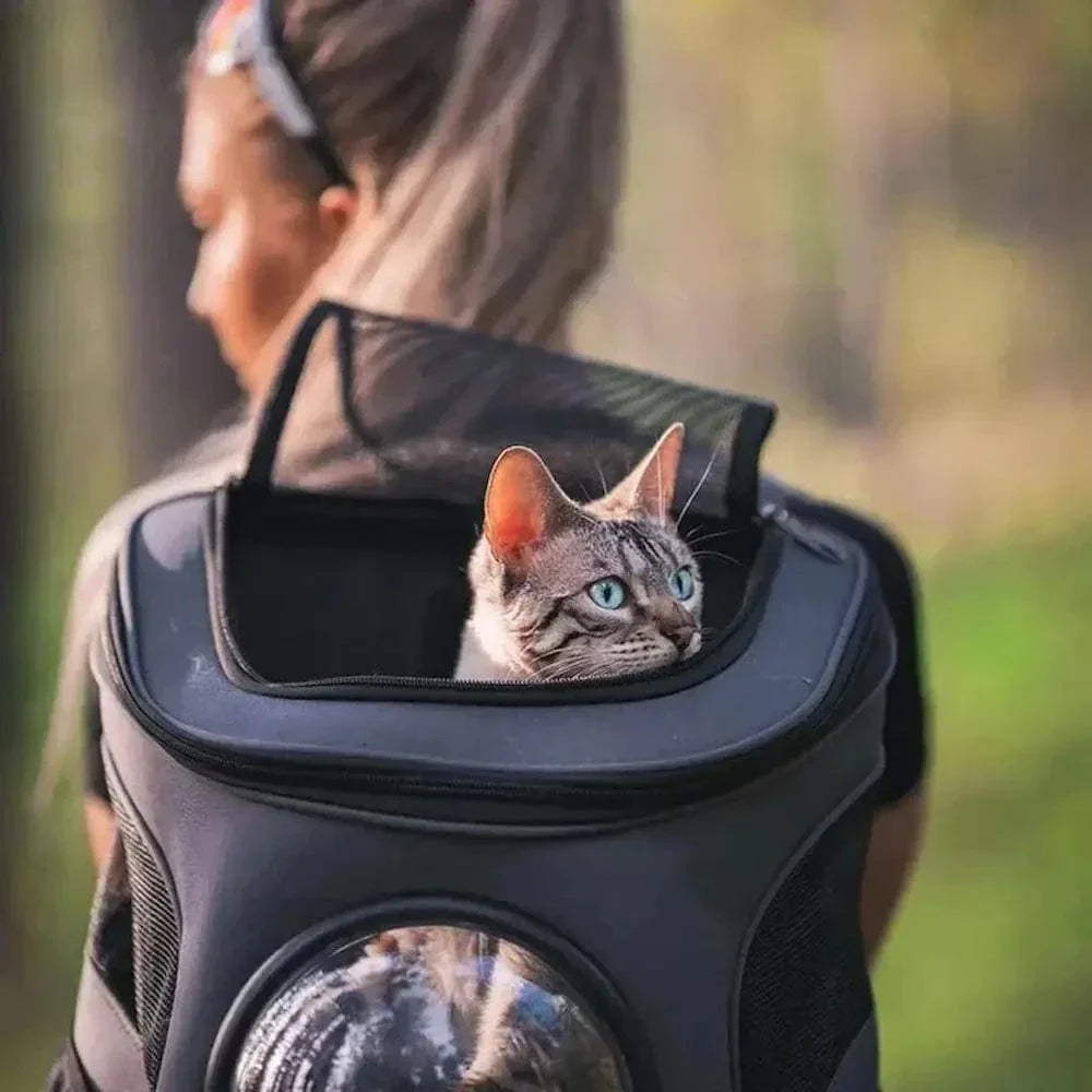 Sac à dos chat astronaute - vision 360° | Lunapet