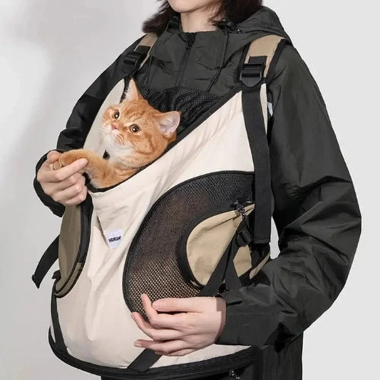 Sac bandoulière chat - Transport facile & ventilé Griffe d'Amour