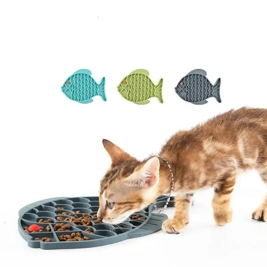 Tapis silicone gamelle chat - Sol propre garanti